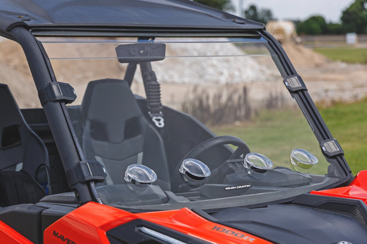 Rough Country - Vented Full Windshield - Scratch Resistant - Can-Am Maverick Sport 1000R - 98201930 by Rough Country - close-