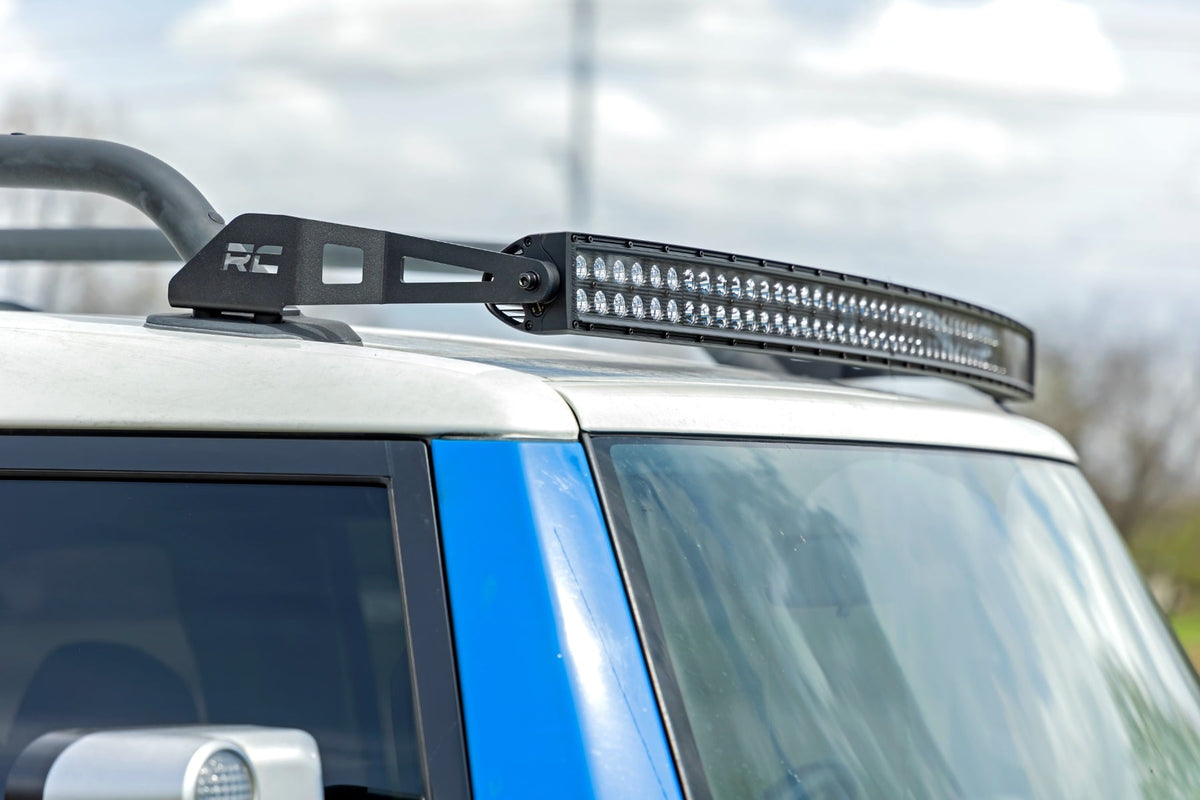 Rough Country - 50 Inch Black Series LED Light Bar - Curved - Dual Row - 72950BL by Rough Country - installed view