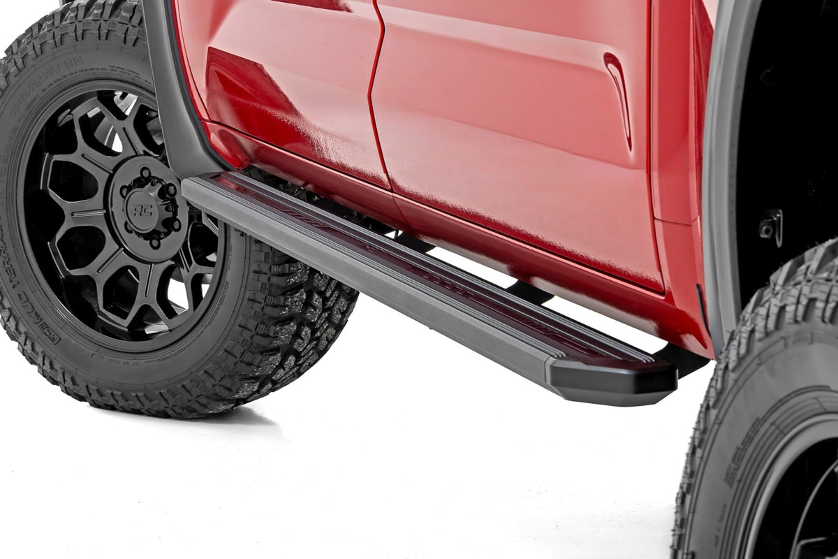 Rough Country - Multi-Color LED Running Boards - CrewMax - Toyota Tundra 2WD/4WD (22-25) - 55006 by Rough Country - angle vie