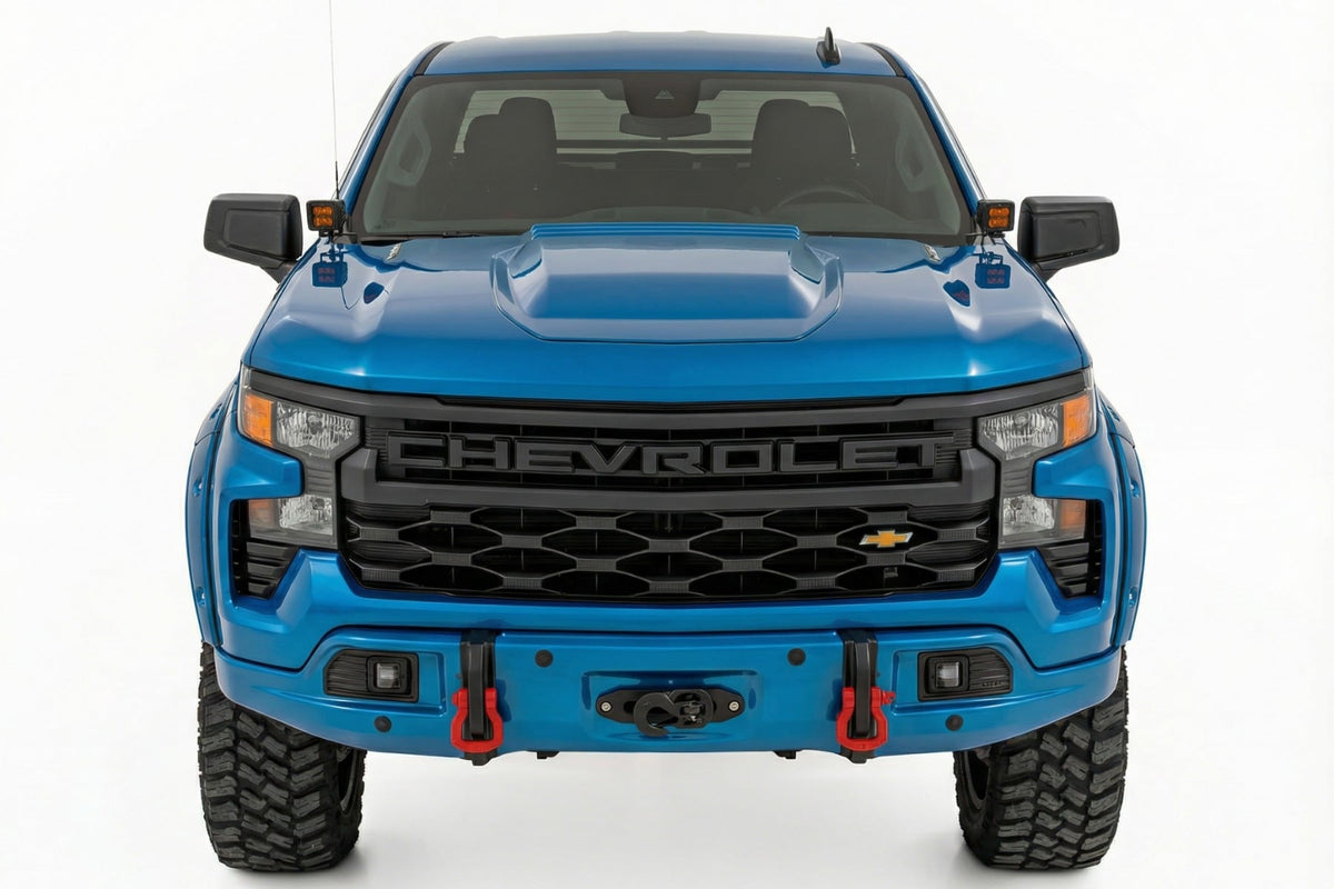 Rough Country - Front FXS Bumper - 12000S - GXP Lakeshore Blue - Chevy Silverado 1500 (23-26) - 13007-GXP