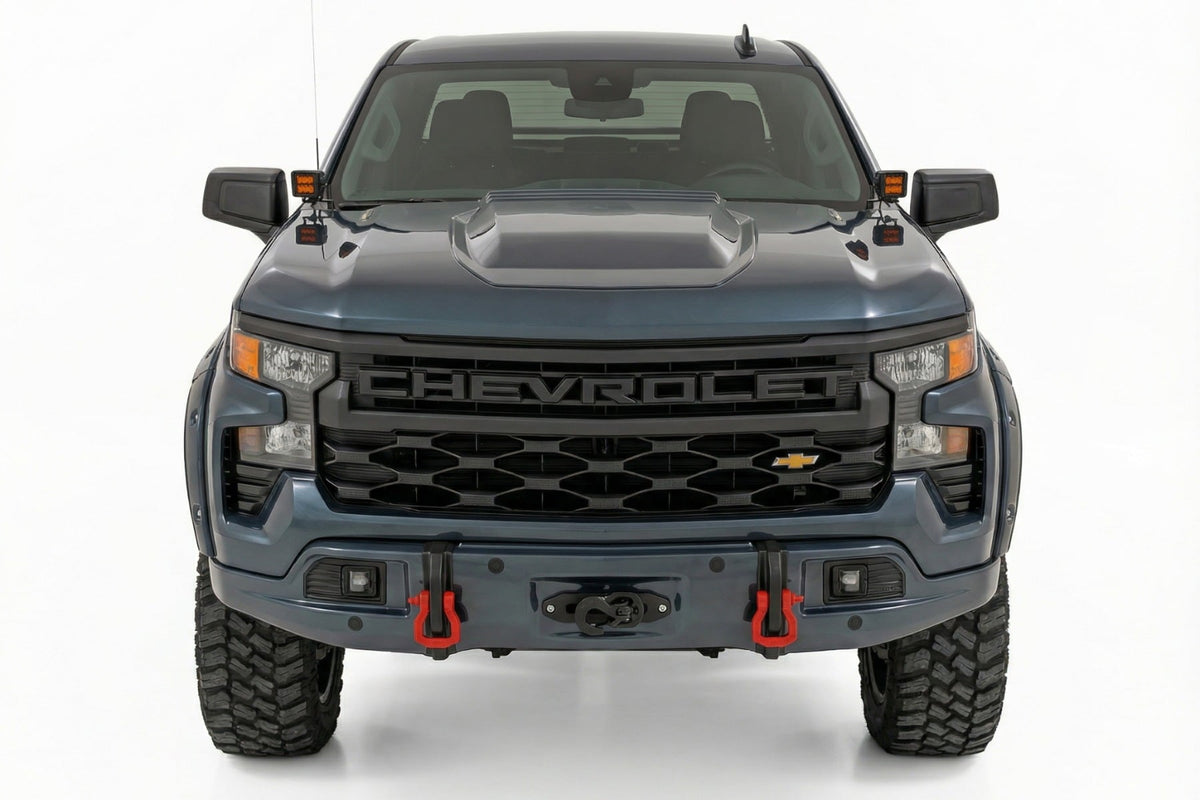 Rough Country - Front FXS Bumper - 12000S - G6M Dark Ash - Chevy Silverado 1500 (23-26) - 13007-G6M