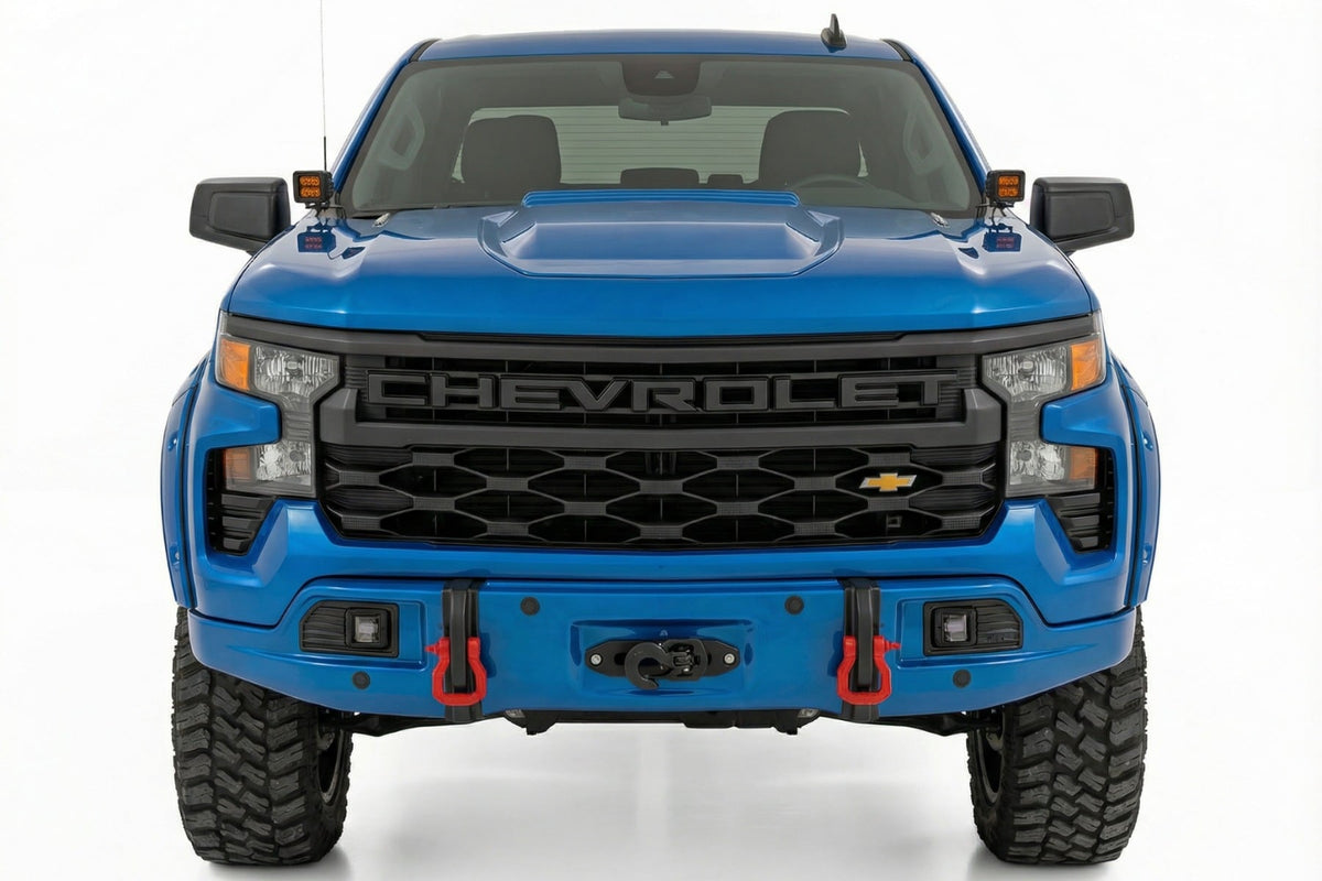 Rough Country - Front FXS Bumper - 12000S - GJV Riptide Blue - Chevy Silverado 1500 (23-26) - 13007-GJV