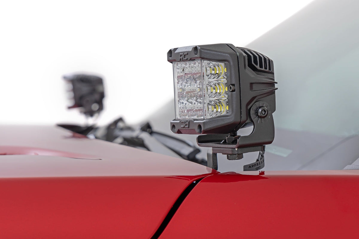 Rough Country - LED Light Kit - Ditch Mount -  3" OSRAM - Wide - Toyota Tacoma 2WD/4WD (24-25) - 72105 for 2024 Toyota Tacoma