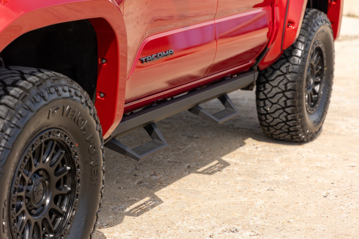 Rough Country - SRL2 Adjustable Aluminum Steps - Double Cab - Toyota Tacoma 2WD/4WD (24-25) - 73003 for 2024 Toyota Tacoma - 