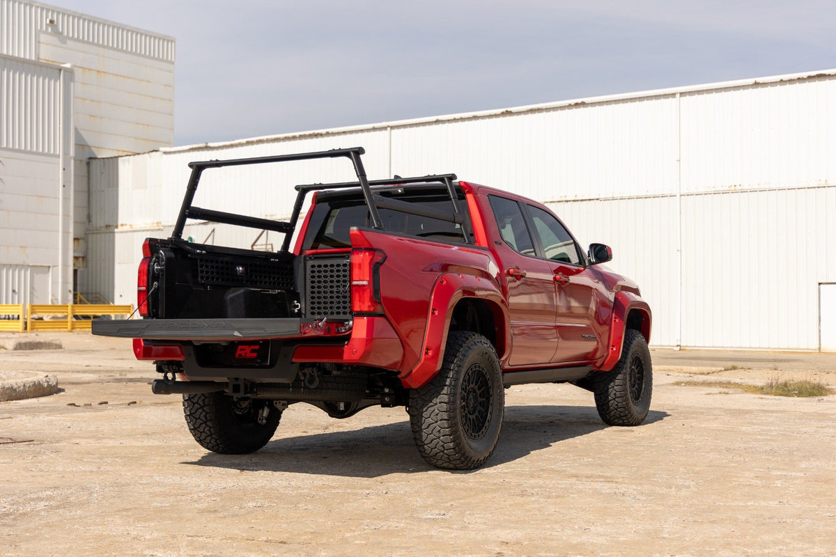 Rough Country - Bed Rack - Aluminum - Toyota Tacoma 2WD/4WD (2024-2025) - 73124 for 2024 Toyota Tacoma - front view