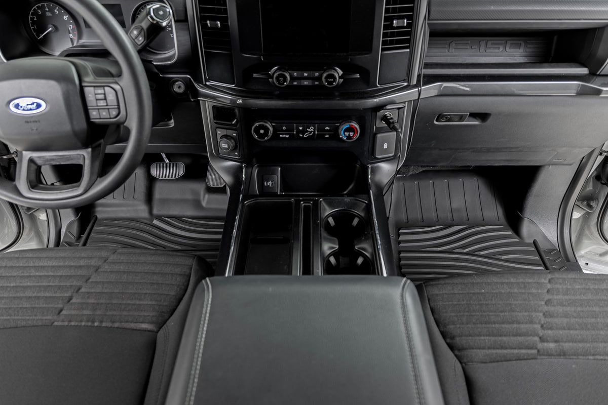 Rough Country - Flex-Fit Floor Mats - Front - Ford F-150 (15-25)/F-150 Lightning (22-25)/Raptor (17-25) - FF-5151 for 2015-20