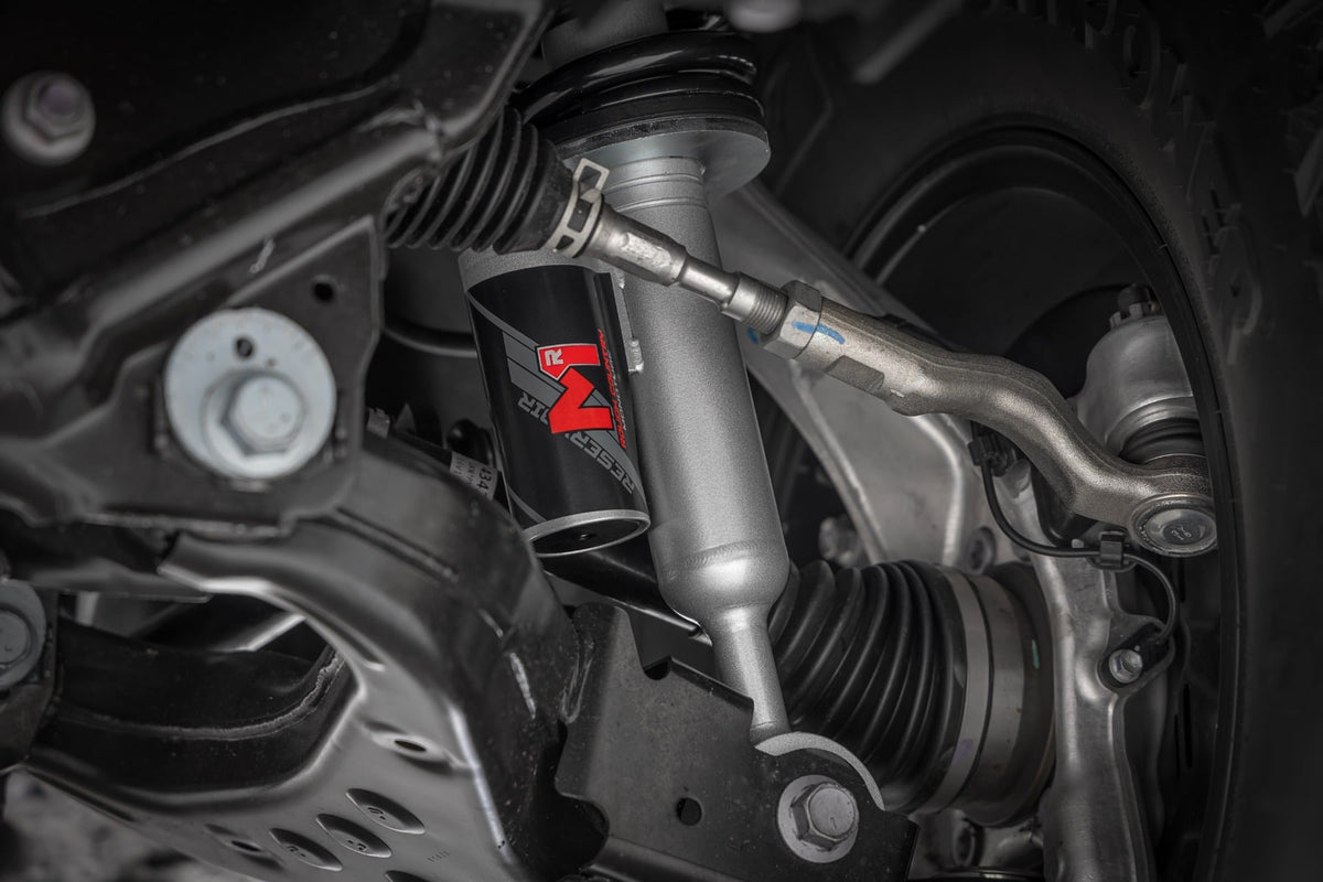 Rough Country - M1R Reservoir Leveling Struts - Adjustable Height - Front - Toyota Tacoma (24-25) - 684177 for 2024 Toyota Ta