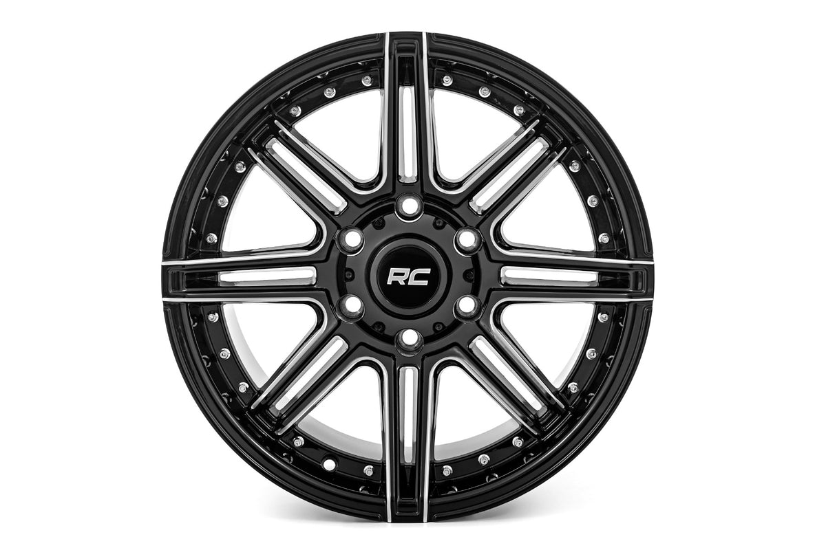 Rough Country 88 Series Wheel | One-Piece | Gloss Black | 22x10 | 8x180 | -19mm