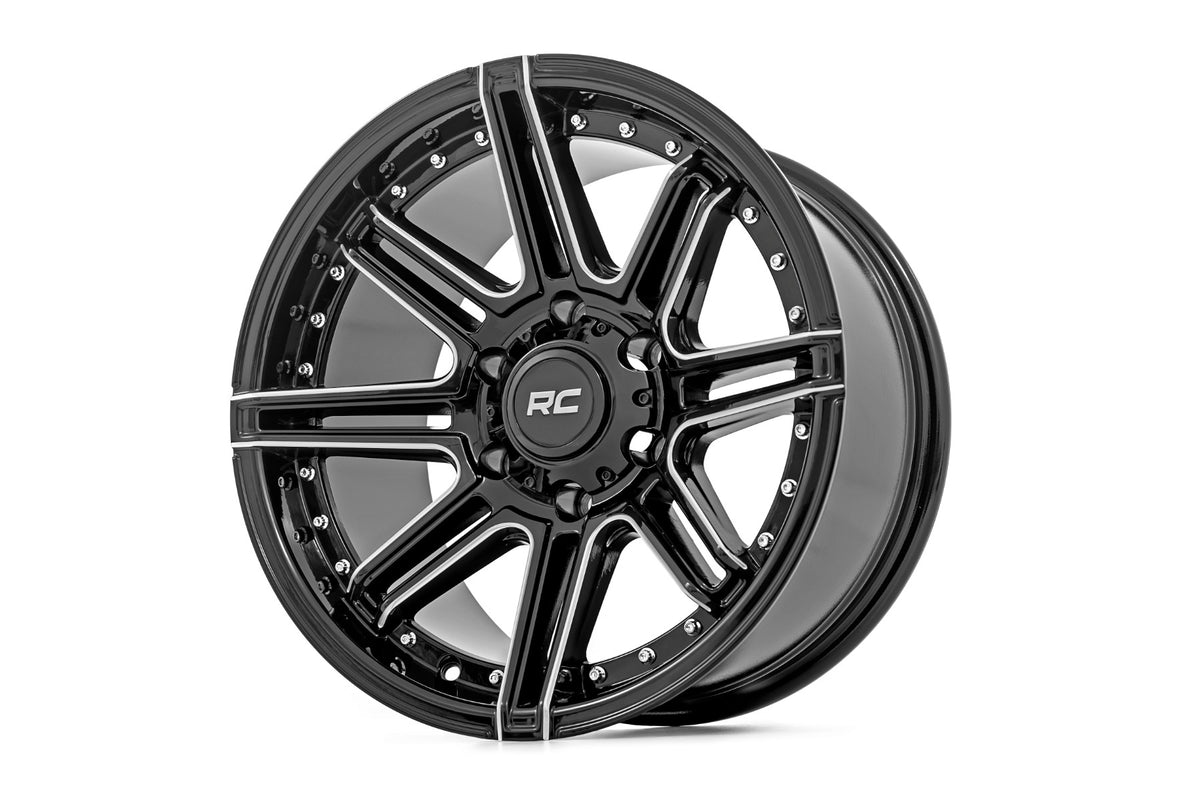 Rough Country 88 Series Wheel | One-Piece | Gloss Black | 22x10 | 8x180 | -19mm