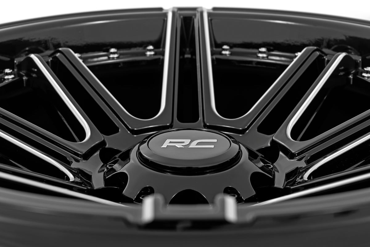 Rough Country 88 Series Wheel | One-Piece | Gloss Black | 22x10 | 8x180 | -19mm