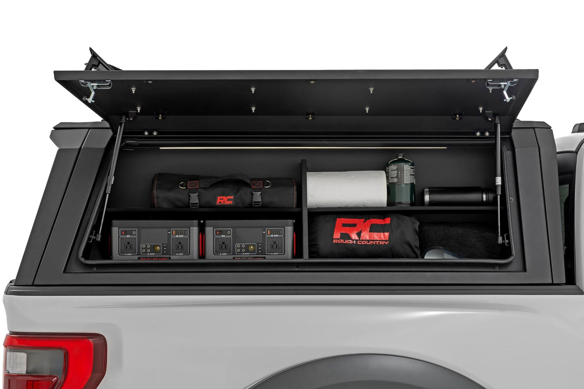 Rough Country - Bed Cap Side Shelf Storage Bin - Passengers Side - 734005 by Rough Country - angle view