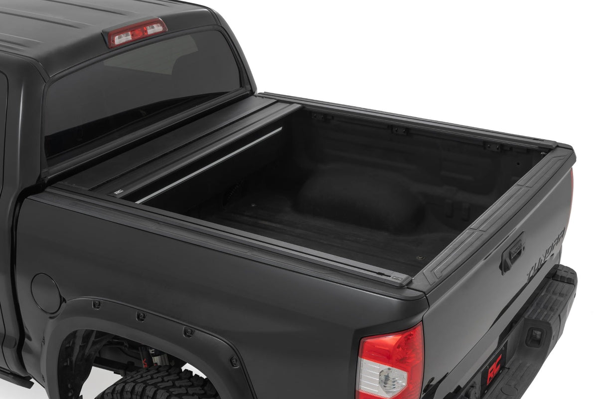 Rough Country - Powered Retractable Bed Cover - 5'7" Bed - Toyota Tundra (07-21) - 51419550 by Rough Country - angle view