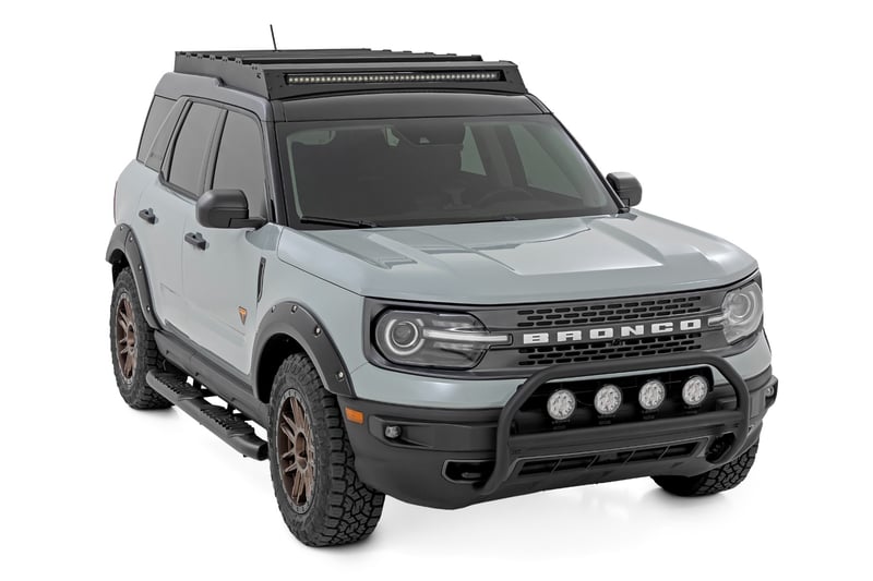 Rough Country - Nudge Bar - Black Series w/ White DRL - Badlands - Ford Bronco Sport 4WD (2021-2024) - 51156