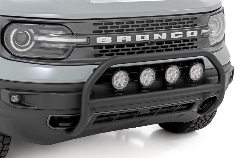 Rough Country - Nudge Bar - Black Series w/ White DRL - Badlands - Ford Bronco Sport 4WD (2021-2024) - 51156