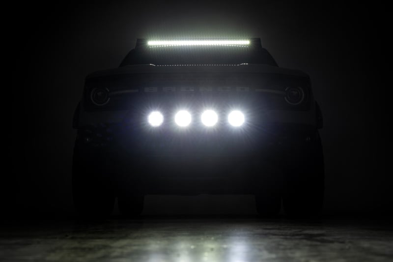 Rough Country - Nudge Bar - 4" Round LED Lights - Badlands - Ford Bronco Sport 4WD (2021-2024) - 51158