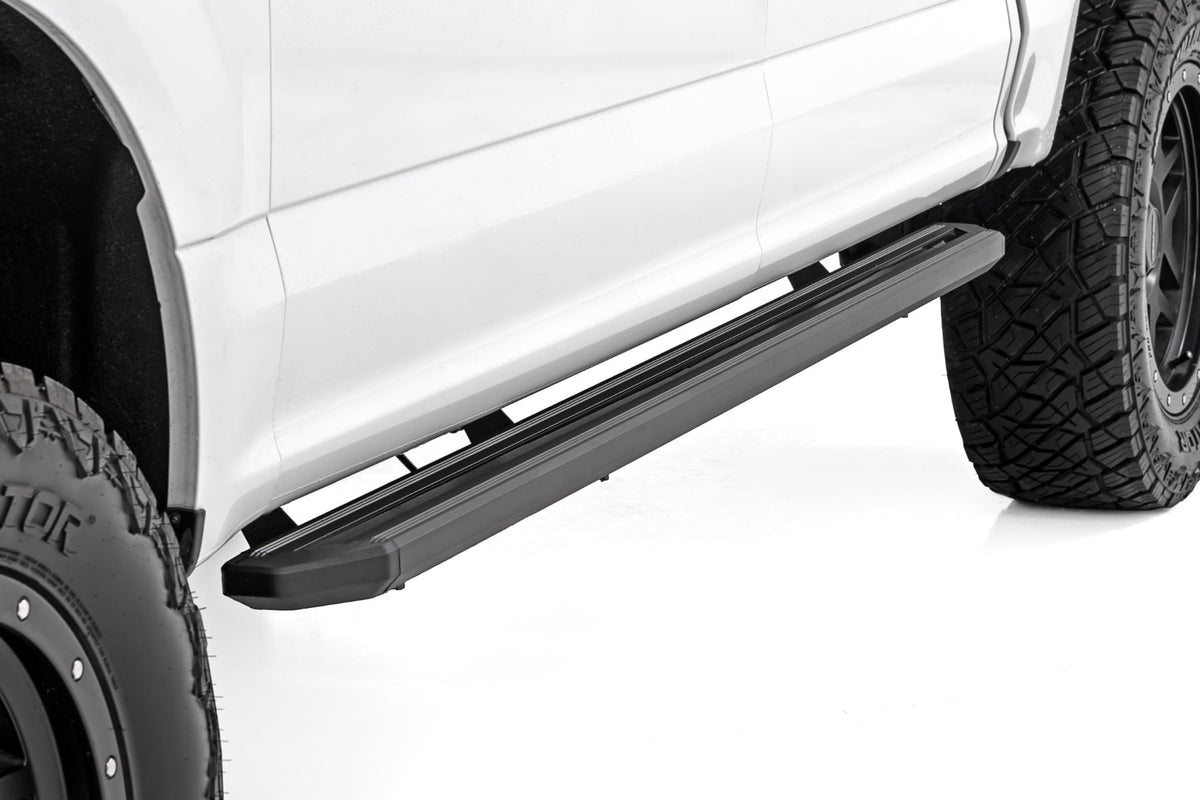 Rough Country - Multi-Color LED Running Boards - Crew Cab - Ford F-150/Lightning/F-250/F-350/Raptor (15-25) - 55005 for 2015-