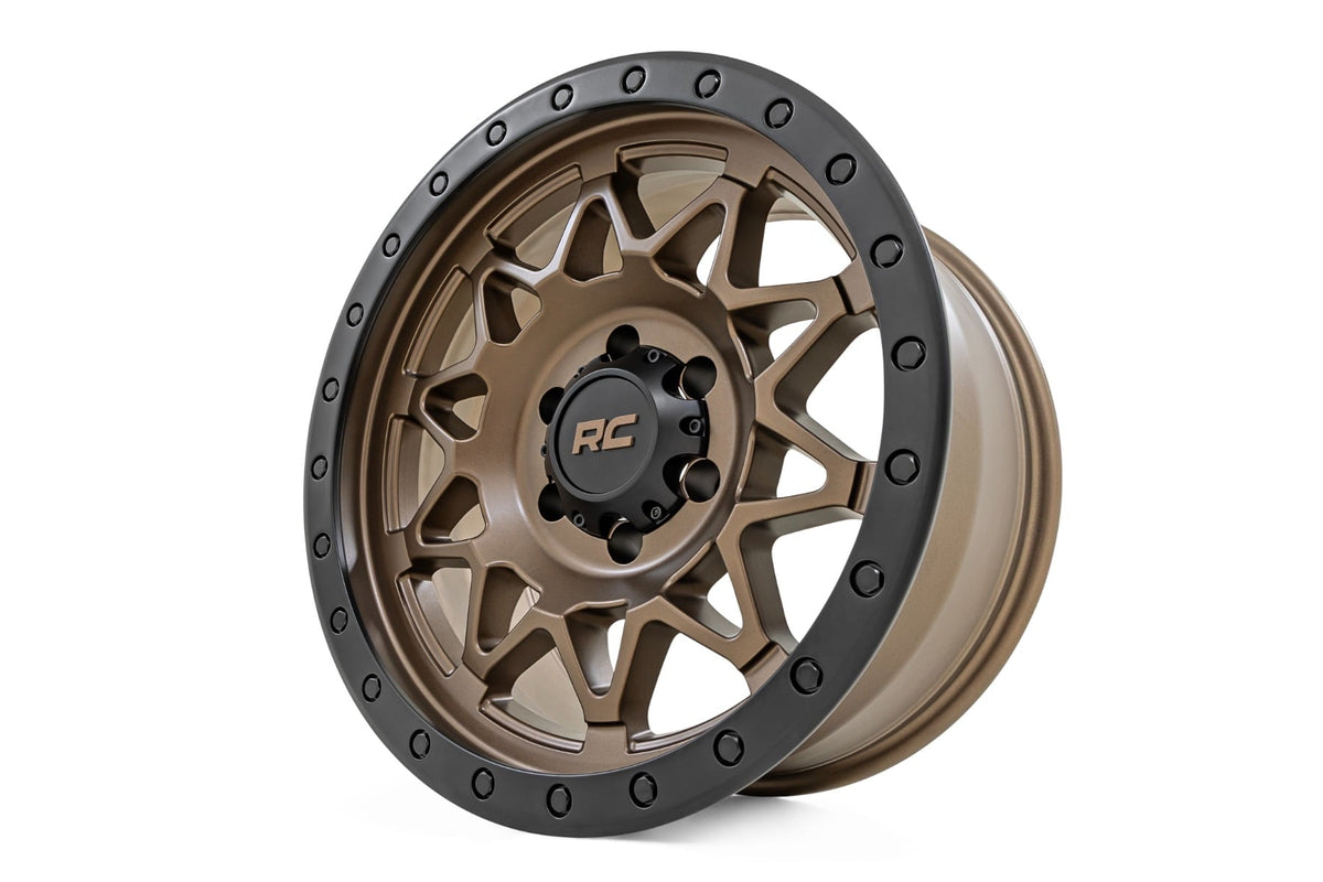 Rough Country 78 Series Wheel/Simulated Beadlock/Bronze/Black/18x9/6x5.5/+0mm - 78180912 by Rough Country - detail view
