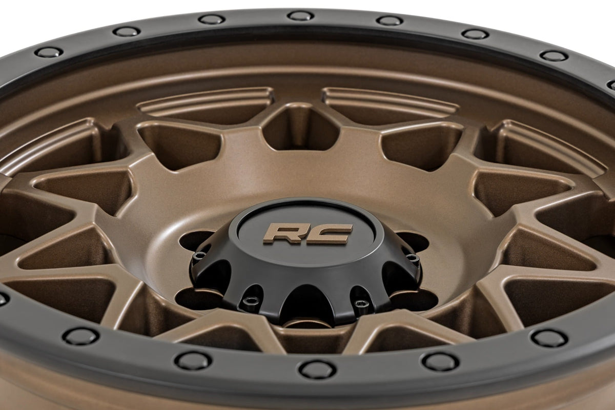 Rough Country 78 Series Wheel/Simulated Beadlock/Bronze/Black/17x8.5/5x5/+0mm - 78170918 by Rough Country - installed view