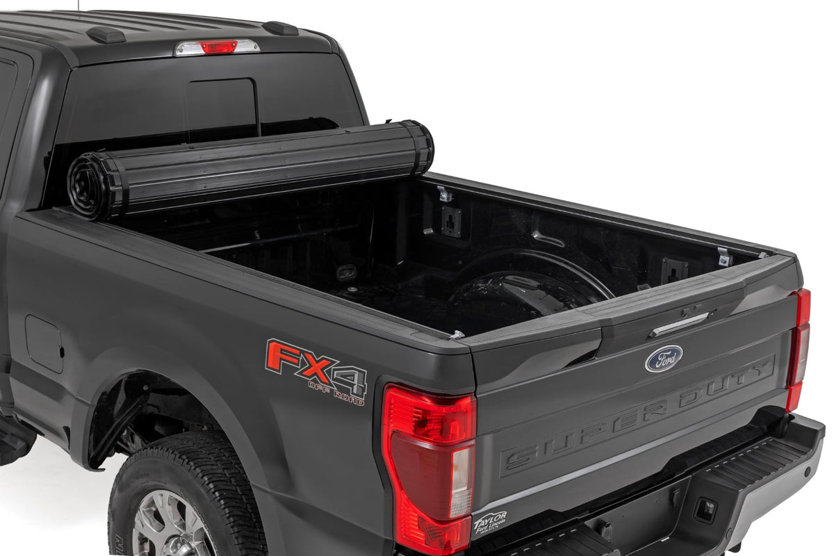 Rough Country - Hard Roll Up Cover - 6'10" Bed - Ford F-250/F-350 Super Duty 2WD/4WD (17-25) - 50517650 by Rough Country - an