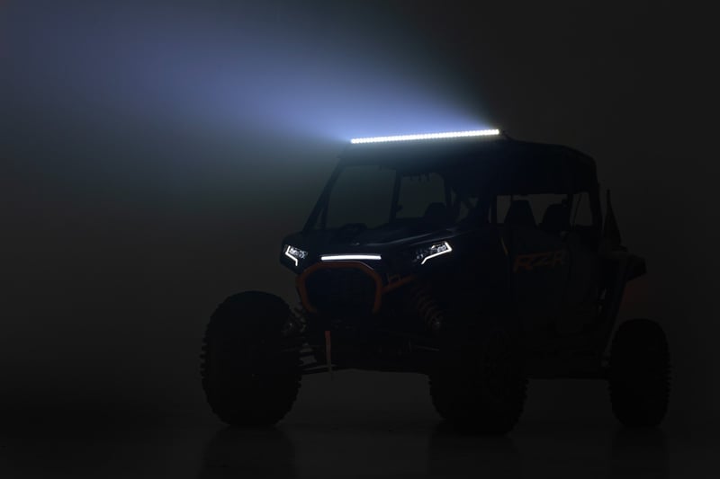 Rough Country - LED Light Kit - Front Mount - 40" Black-Series Single Row - Polaris RZR XP 4 1000 (2024) - 93180 for 2024 Pol
