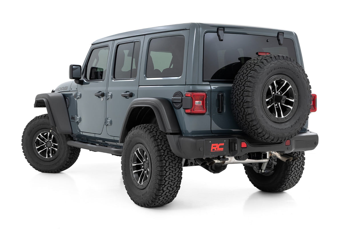 Rough Country - Nerf Steps - 3-Inch Tube - 4 Door - Jeep Wrangler Unlimited 2WD/4WD (2018-2026) - 43010