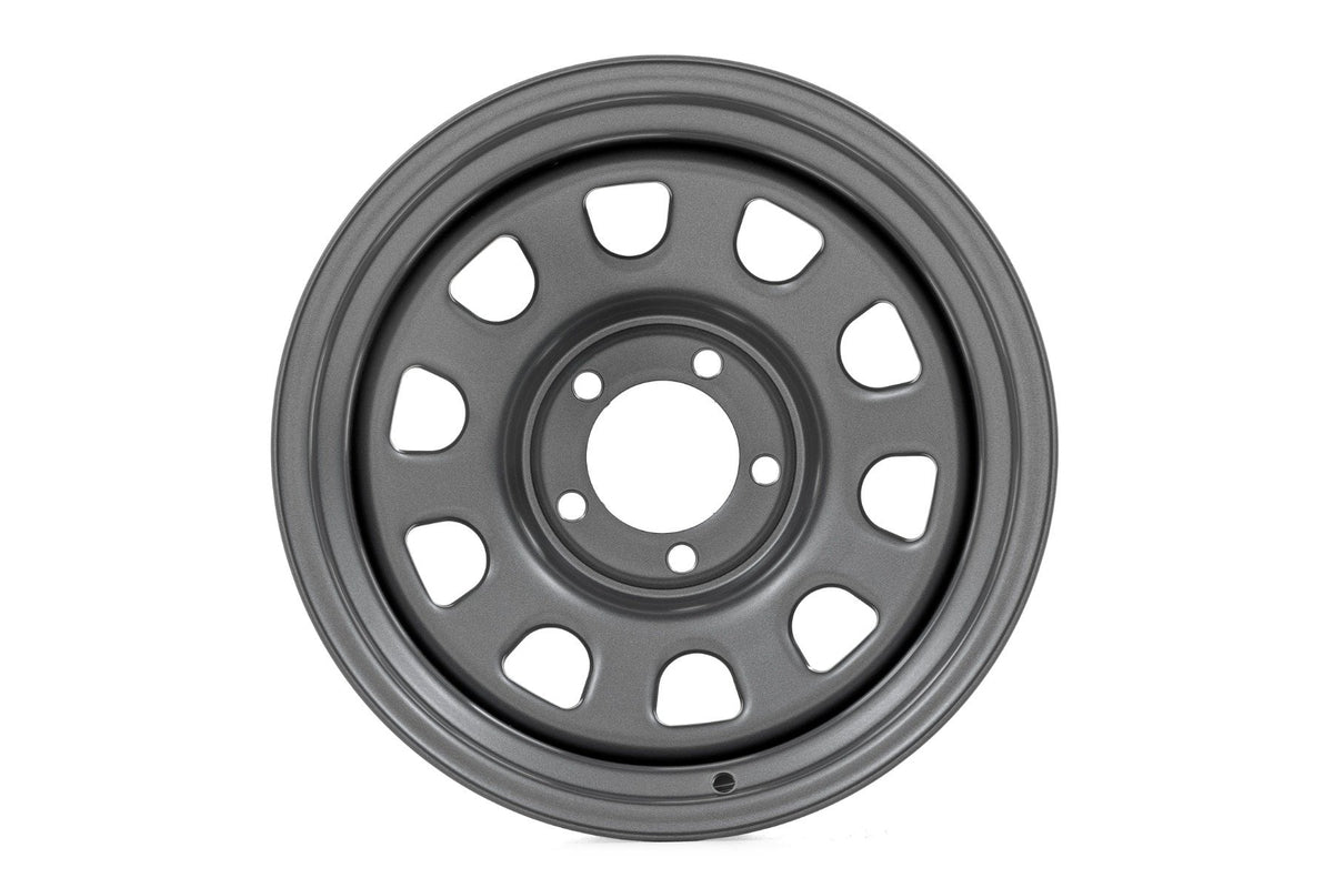Rough Country - Steel Wheel/Gray/17x9/6x5.5/4.25 Bore/-12 - RC51-7655G for 1979-1999 GMC K1500 - angle view