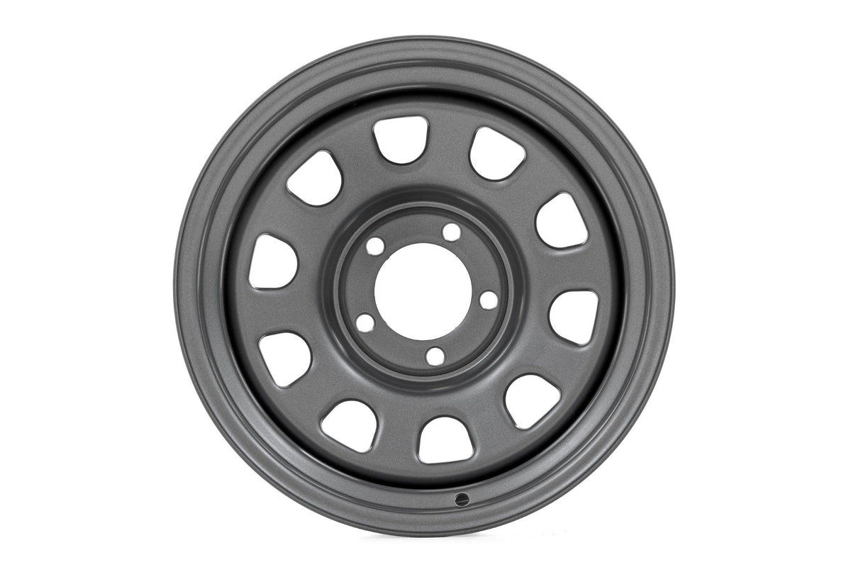 Rough Country - Steel Wheel/Gray/17x9/5x5/3.30 Bore/-12 - RC51-7873G for 2007-2023 Jeep Wrangler - angle view