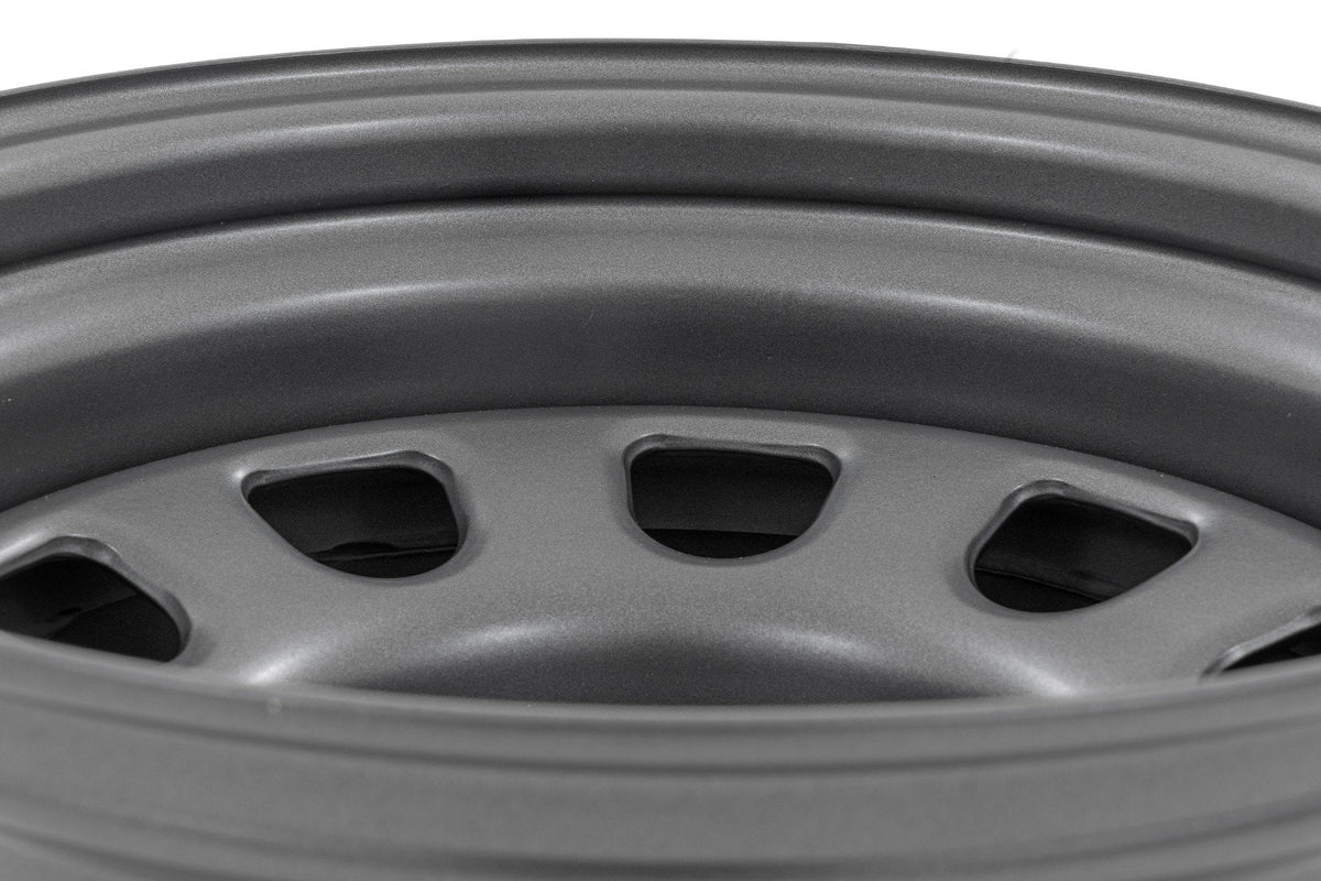 Rough Country - Steel Wheel/Gray/17x9/6x5.5/4.25 Bore/-12 - RC51-7655G for 1979-1999 GMC K1500 - installed view