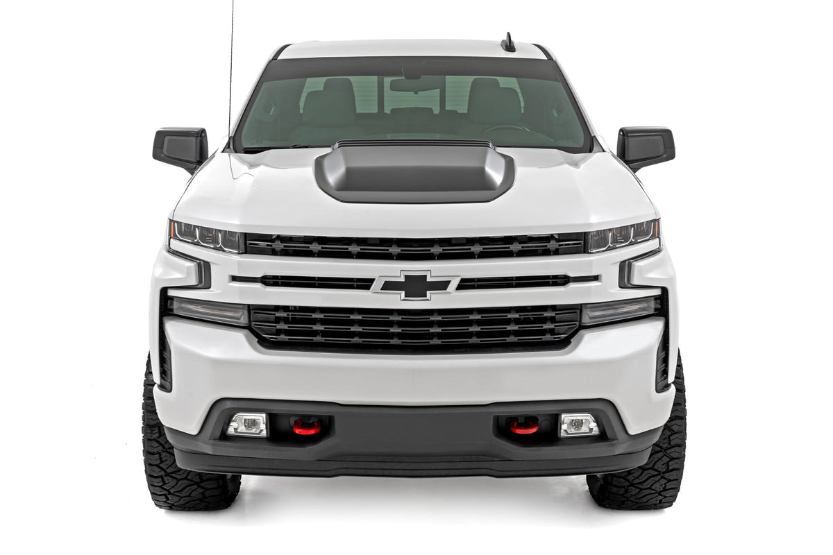 Rough Country - Hood Scoop - GCN Victory Red - Chevy Silverado 1500 2WD/4WD (2019-2025 & Classic) - HS10010-GCN for 2019-2024