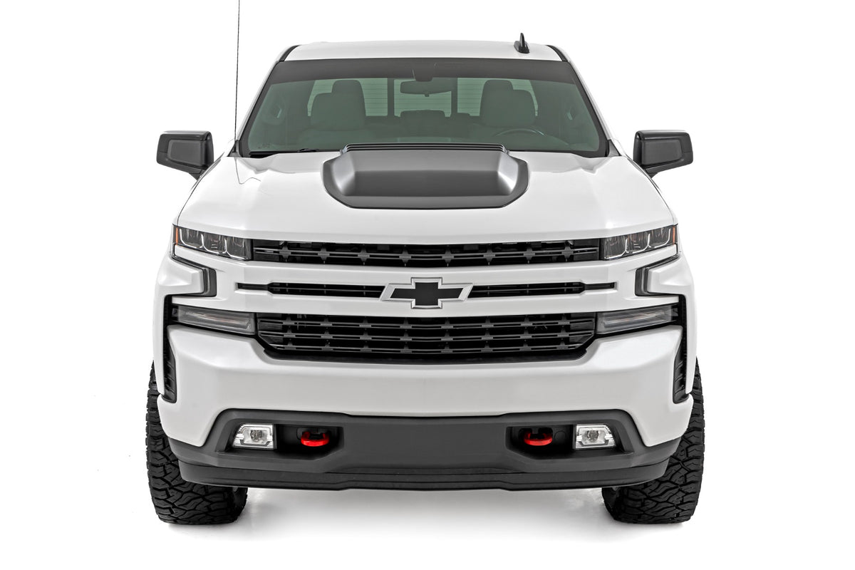 Rough Country - Hood Scoop - G1K Deep Ocean Blue - Chevy Silverado 1500 2WD/4WD (2019-2025 & Classic) - HS10010-G1K for 2019-
