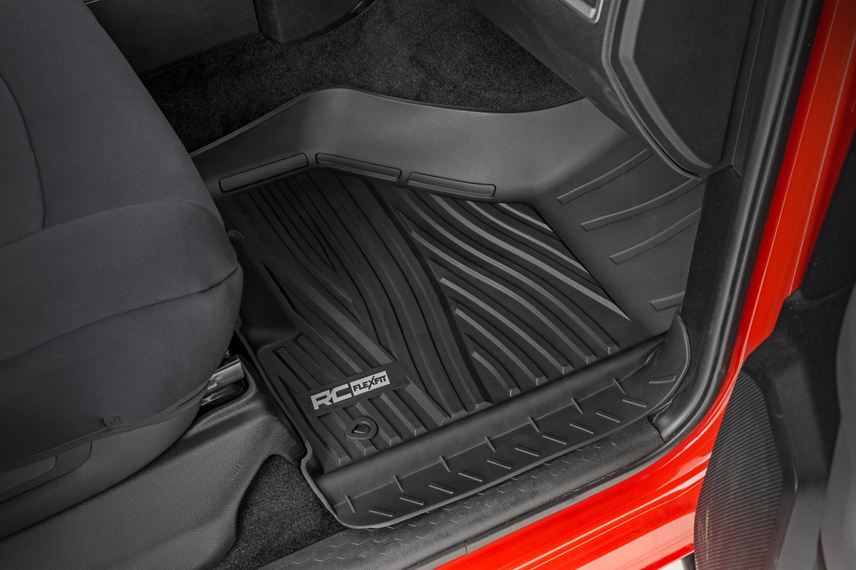 Rough Country - Flex-Fit Floor Mats - FR - Crew Cab - Ram 1500 2WD/4WD (2012-2018 & Classic) - FF-3121 for 2019-2024 Ram 1500