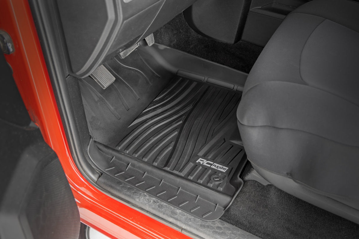 Rough Country - Flex-Fit Floor Mats - FR - Crew Cab - Ram 1500 2WD/4WD (2012-2018 & Classic) - FF-3121 for 2019-2024 Ram 1500