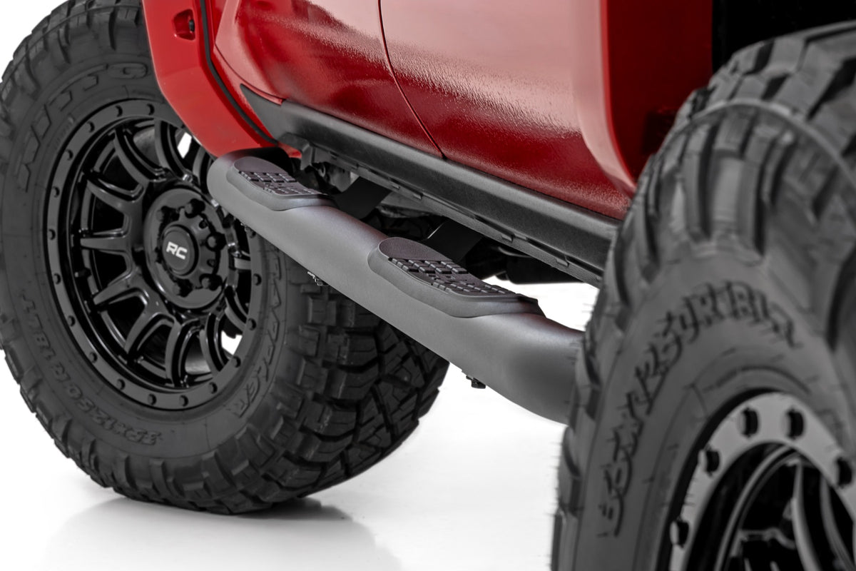 Rough Country - Nerf Steps - 3-Inch Tube - Double Cab - Toyota Tacoma 2WD/4WD (2024-2026) - 43001