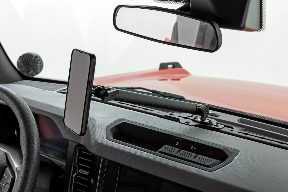 Rough Country - Dash Mount - 8" Magnet Mount Kit - Ford Bronco 4WD (2021-2024) - 51151 for 2021-2023 Ford Bronco - angle view