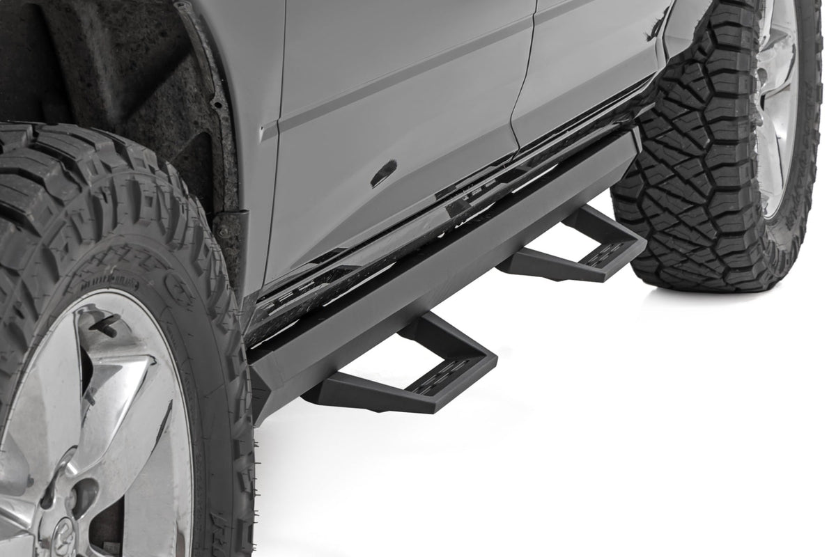 Rough Country - SRL2 Adj Aluminum Step - Crew Cab - Ram 1500/2500/3500 2WD/4WD (2010-2018 & Classic) - 31015 for 2019-2023 Ra