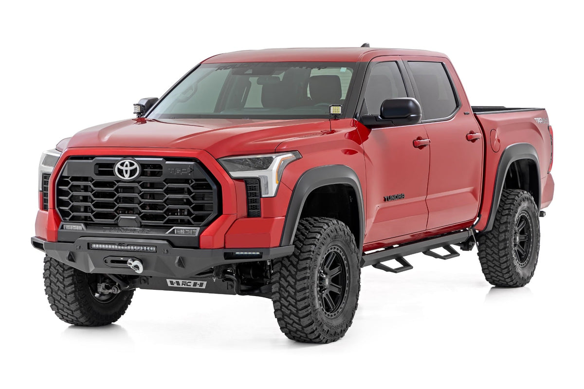 Rough Country - SRL2 Adj Aluminum Steps - CrewMax - Toyota Tundra 2WD/4WD (2022-2025) - 71097 for 2022-2024 Toyota Tundra - a