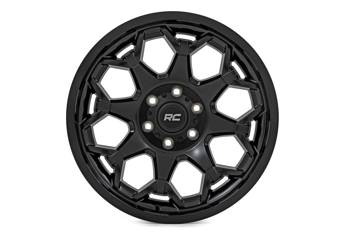 Rough Country 80 Series Wheel | One-Piece | Semi Gloss Black | 20x9 | 8x6.5 | 0mm