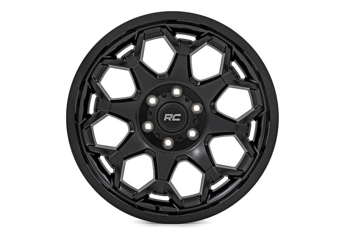 Rough Country - Rough Country 80 Series Wheel - One-Piece - Semi Gloss Black - 20x10 - 5x5 - -19mm - 80201813A