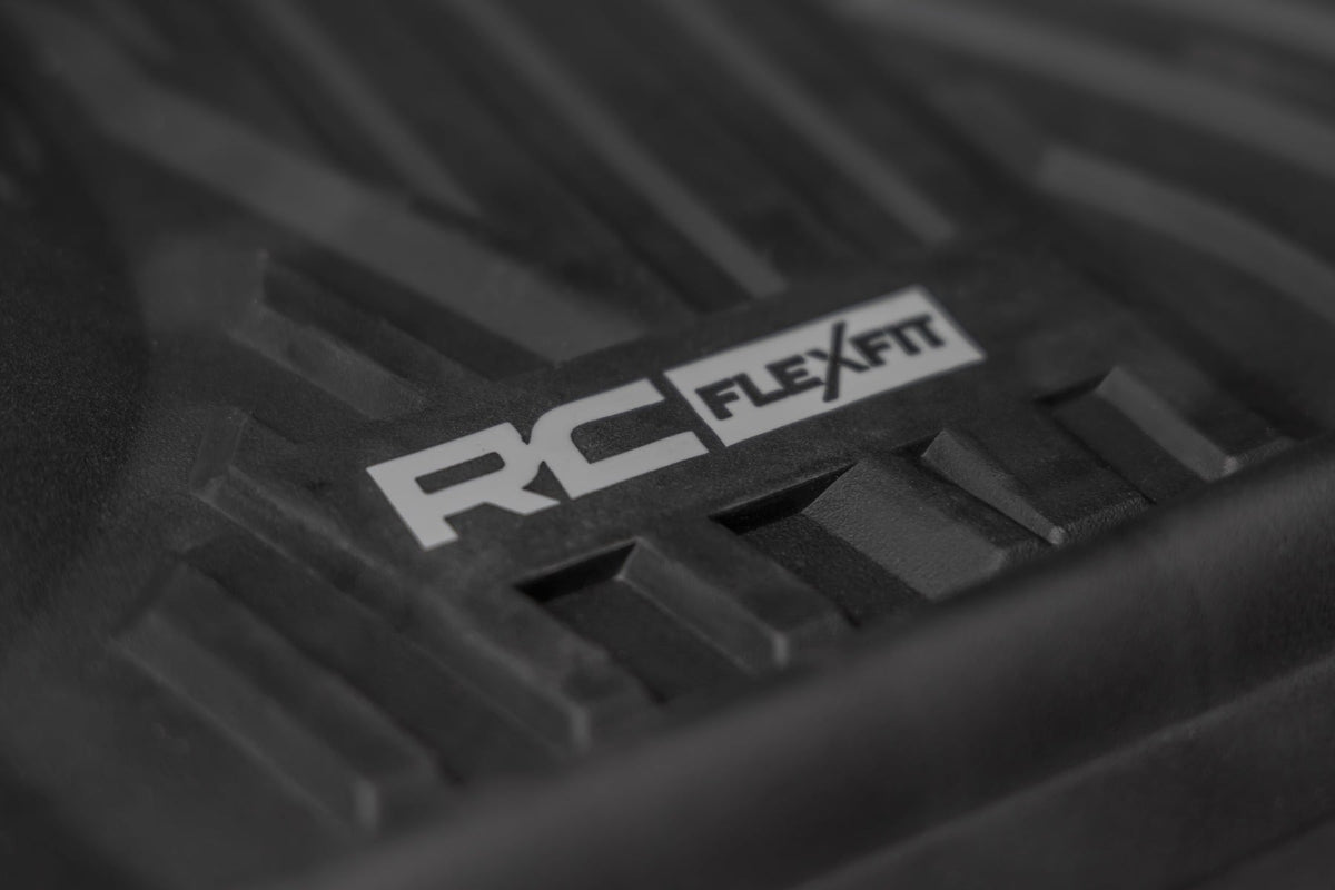 Rough Country - Flex-Fit Floor Mats - FR & RR - FR Bucket - Crew - Chevy/GMC 1500/2500HD/3500HD 2WD/4WD - FF-21413 for 2014-2