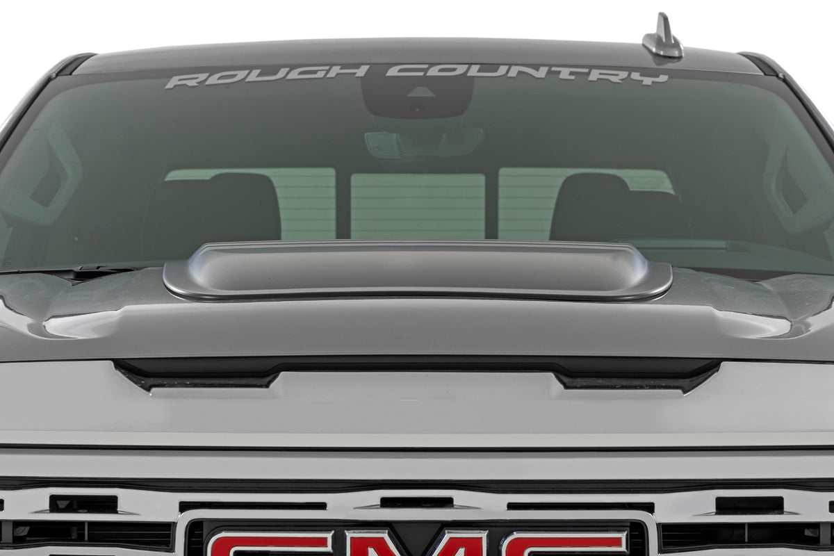 Rough Country - Hood Scoop - Hood Scoop - GA0 Pacific Blue - GMC Sierra 1500 2WD/4WD (19-25) - HS40010-GA0 for 2019-2024 GMC 