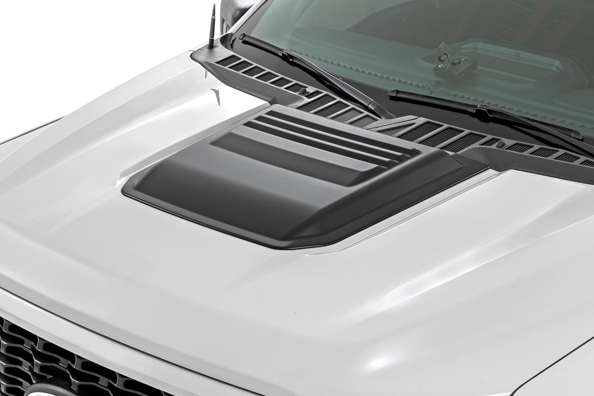 Rough Country - Hood Scoop - M7 Carbonized Gray - Ford F-150 2WD/4WD (2021-2026) - HS30010-M7