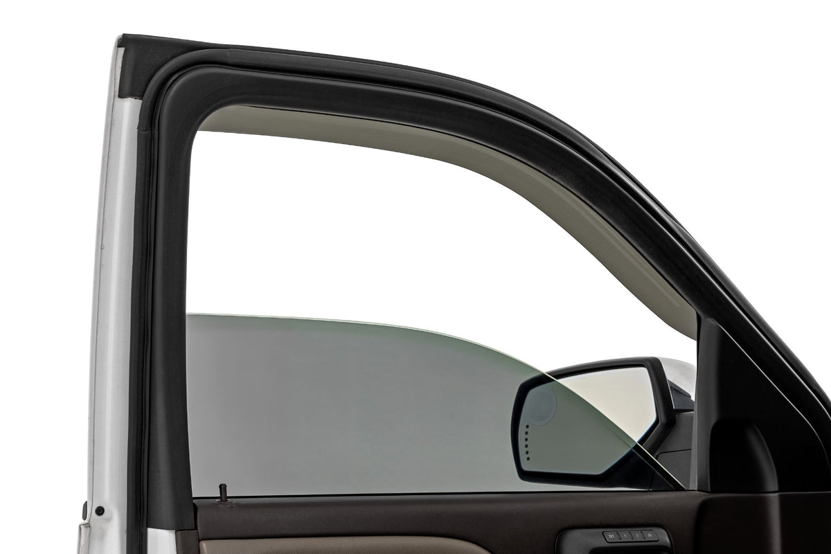 Rough Country - Side Window Deflectors - Tape On Rain Guard - Chevy/GMC 1500/2500HD/3500HD 2WD/4WD - 911418 by Rough Country 