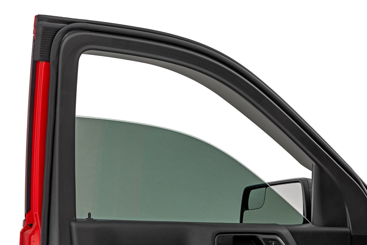 Rough Country - Side Window Deflectors - Tape On Rain Guard - Chevy/GMC 1500/2500HD/3500HD (19-25 & Classic) - 911924 by Roug