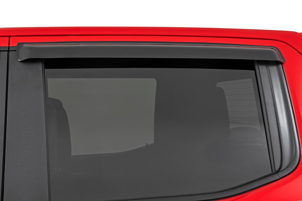 Rough Country - Side Window Deflectors - Tape On Rain Guard - Chevy/GMC 1500/2500HD/3500HD (19-25 & Classic) - 911924 by Roug