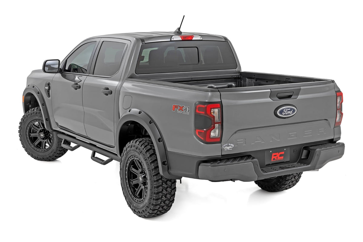 Rough Country - Pocket Fender Flares - G1 Absolute Black - Ford Ranger 2WD/4WD (2024-2025) - F-F12401-G1 for 2024 Ford Ranger