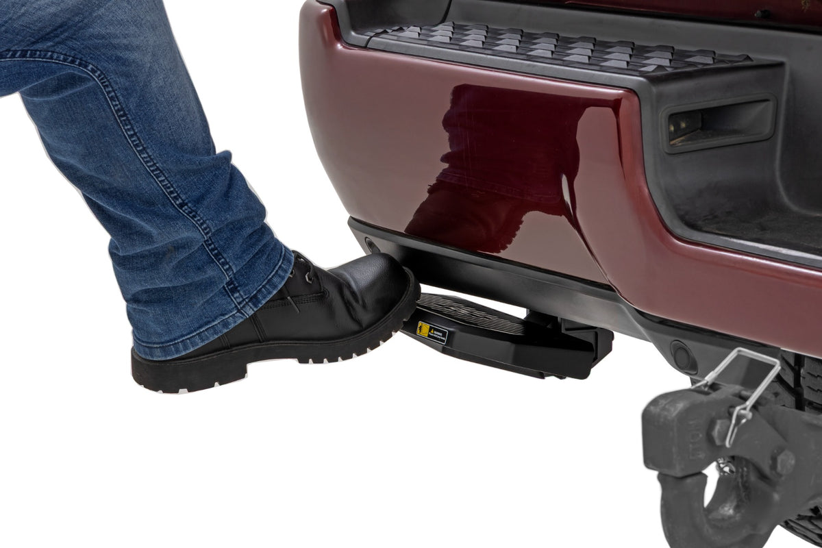 Rough Country - Retractable Bed Step - Manual Pull - Ram 2500/3500 2WD/4WD (2019-2025) - PW050141 by Rough Country - angle vi