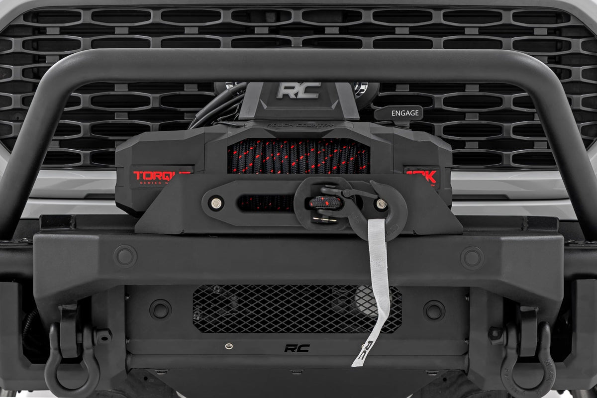 Rough Country - Front Bumper - Tubular -Winch Mount - Ford F-150 2WD/4WD (2021-2023) - 51216W by Rough Country - installed vi