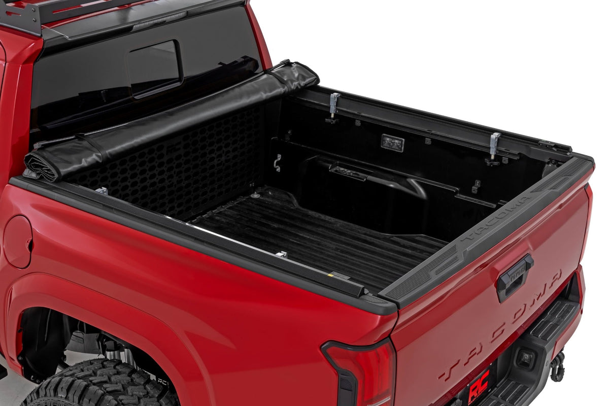 Rough Country - Soft Roll Up Bed Cover - 5' Bed - Toyota Tacoma 2WD/4WD (2024-2025) - 42415551 for 2024 Toyota Tacoma - angle