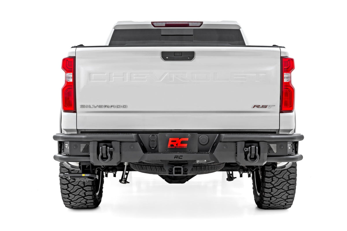 Rough Country - Rear Bumper - Tubular - Chevy Silverado 1500 2WD/4WD (2019-2025) - 51219 for 2019-2025 Chevrolet Silverado 15