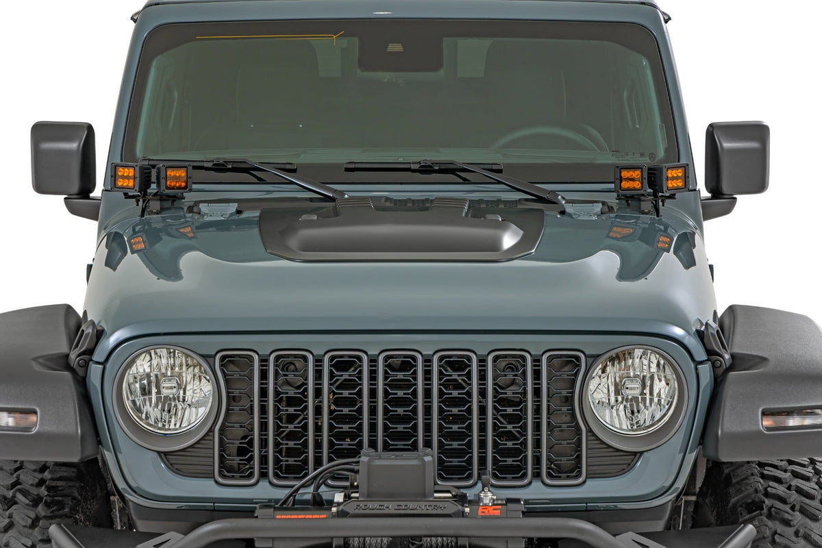 Rough Country - Hood Scoop - Jeep Gladiator JT/Wrangler JL 4WD (2018-2025) - HS60010 by Rough Country - angle view